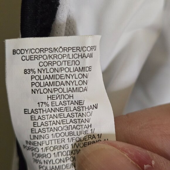 Lauren Ralph Lauren Deauville Striped Halter Tummy Control Swim Suit Size 14 - Picture 7 of 7